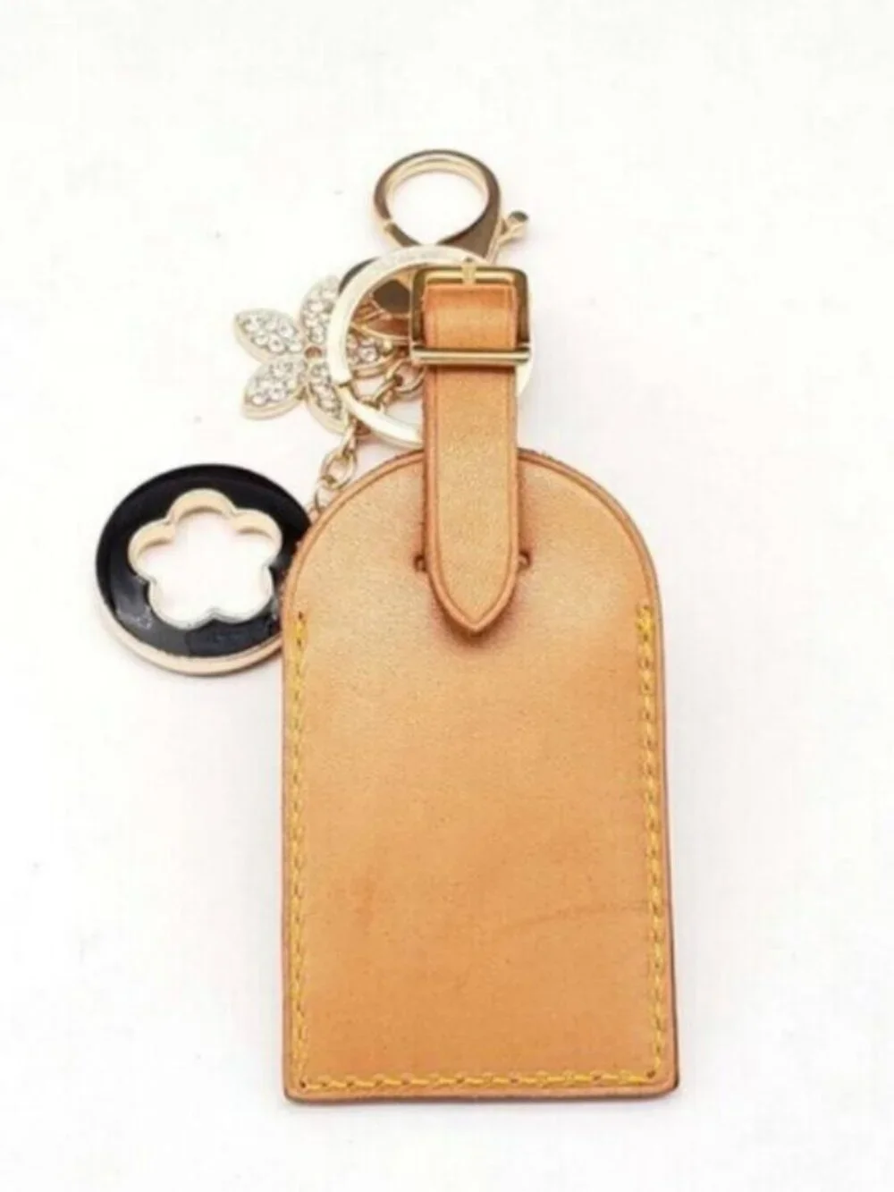Authentic Louis Vuitton Luggage tag with Unbranded Keychain, Keycharm